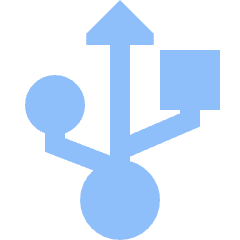 Usb Port Icon from Sharp Flat Set