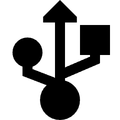 Usb Port Icon from Sharp Solid Set