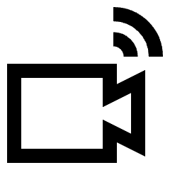 Video Camera Icon from Sharp Line Set