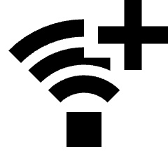 Wifi Add Icon from Sharp Solid Set