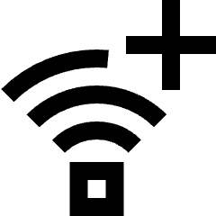 Wifi Add Icon from Sharp Line Set