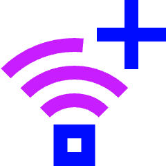 Wifi Add Icon from Sharp Neon Set