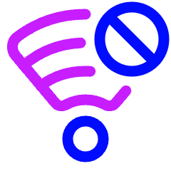 Wifi Blocked Icon from Plump Neon Set