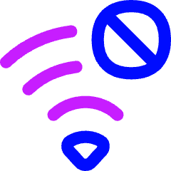 Wifi Blocked Icon from Flex Neon Set