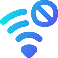Wifi Blocked Icon from Flex Gradient Set