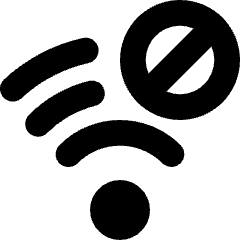 Wifi Blocked Icon from Core Solid Set