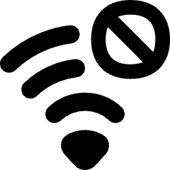 Wifi Blocked Icon from Flex Solid Set