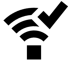 Wifi Checked Icon from Sharp Solid Set