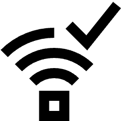 Wifi Checked Icon from Sharp Line Set