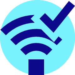 Wifi Checked Icon from Sharp Pop Set