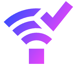 Wifi Checked Icon from Sharp Gradient Set