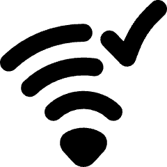 Wifi Checked Icon from Flex Solid Set