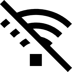 Wifi Disabled Icon from Sharp Solid Set