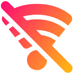 Wifi Disabled Icon from Plump Gradient Set