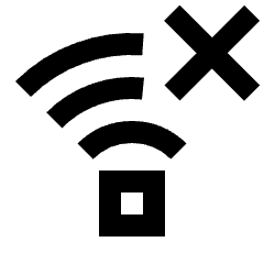 Wifi Disconnect Icon from Sharp Line Set
