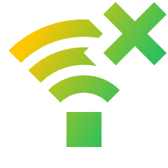 Wifi Disconnect Icon from Sharp Gradient Set