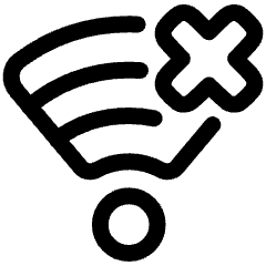 Wifi Disconnect Icon from Plump Line Set