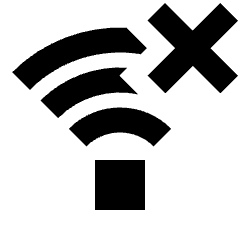 Wifi Disconnect Icon from Sharp Solid Set