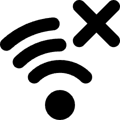 Wifi Disconnect Icon from Core Solid Set