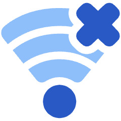 Wifi Disconnect Icon from Plump Flat Set