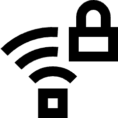Wifi Network Password Icon from Sharp Line Set
