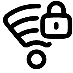 Wifi Network Password Icon from Plump Line Set