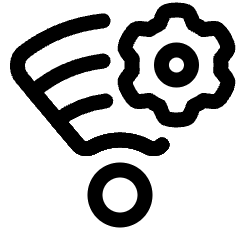 Wifi Network Settings Manage Icon from Plump Line Set