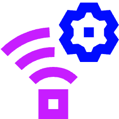 Wifi Network Settings Manage Icon from Sharp Neon Set