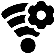 Wifi Network Settings Manage Icon from Plump Solid Set