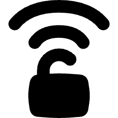 Wifi Not Secure Connection Icon from Flex Solid Set