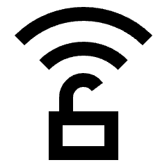 Wifi Not Secure Connection Icon from Sharp Line Set