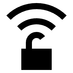Wifi Not Secure Connection Icon from Sharp Solid Set