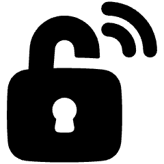 Wifi Not Secure Connection Icon from Plump Solid Set