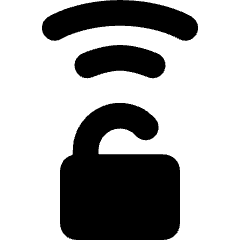 Wifi Not Secure Connection Icon from Core Solid Set