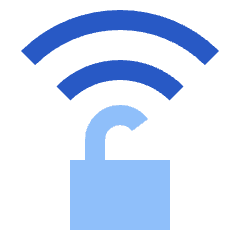 Wifi Not Secure Connection Icon from Sharp Flat Set
