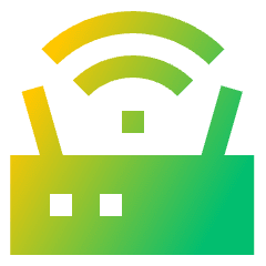 Wifi Router Icon from Sharp Gradient Set