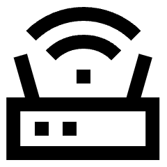 Wifi Router Icon from Sharp Line Set
