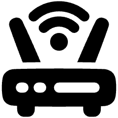 Wifi Router Icon from Plump Solid Set