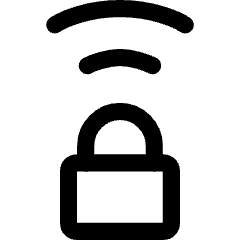 Wifi Secure Connection Icon from Core Line Set