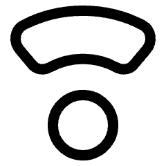 Wifi Signal Low Icon from Plump Line Set