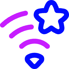 Wifi Star Favorite Icon from Flex Neon Set