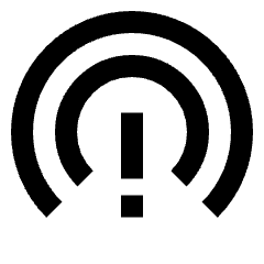 Wifi Tethering Error Icon from Sharp Line Set