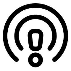 Wifi Tethering Error Icon from Plump Line Set