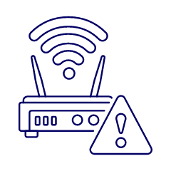 Wifi Signal Warning Illustration from UX Line Set