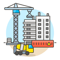 Apartment Building Illustration from UX Colors Set