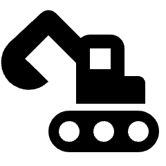 Construction Backhoe Icon from Nova Solid Set