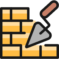 Construction Brick Icon from Ultimate Colors Set