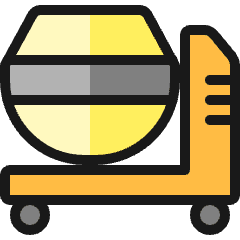 Construction Mortar Machine Icon from Ultimate Colors Set
