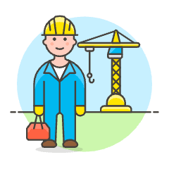 Crain Worker 5 Illustration from UX Colors Set