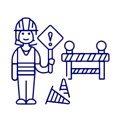 Sign Worker 6 Illustration from UX Line Set